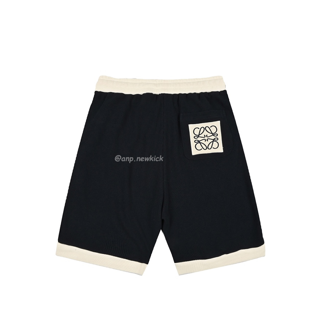 Loewe 24ss Embroidered Logo Color Blocking Waffle Shorts (3) - newkick.cc